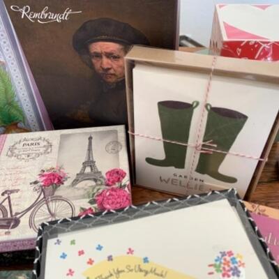 Lot 13U. Large assortment of greeting cards, journals and notepads--$45
