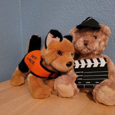 Lot #329: (2) Stuffed Animal Characters SEARCH AND RESCUE + DIRECTOR