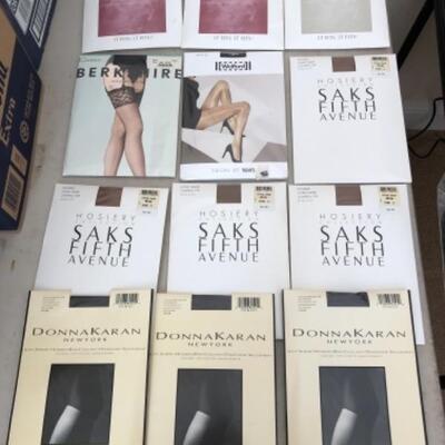 Lot 26U. Large assortment of womenâ€™s nylons/thigh high (new), size large--$150