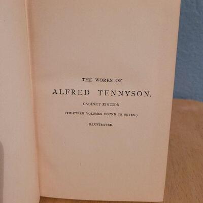 Lot #341: Antique 1881 Full Set of (7) THE WORKS OF ALFRED TENNYSON Hardback Cabinet Edition  Literature Collection 