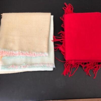 Lot 37U. Five blanketsâ€”one Lallana cashmere, 2 Pendleton wool blankets, and 2 afghans--$95