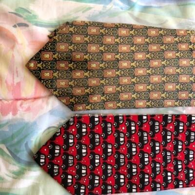 Lot 41U. Assortment of menâ€™s ties and one handkerchiefâ€”$85