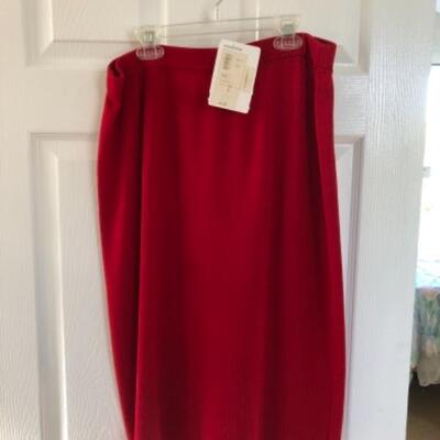 Lot 48U. Wool and knit skirts, plaid, size large--$50