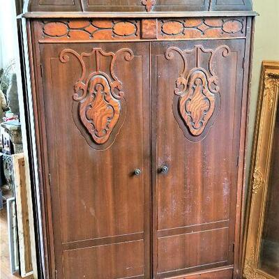 Lot #104  Antique 1920's Chiffarobe with Drawers