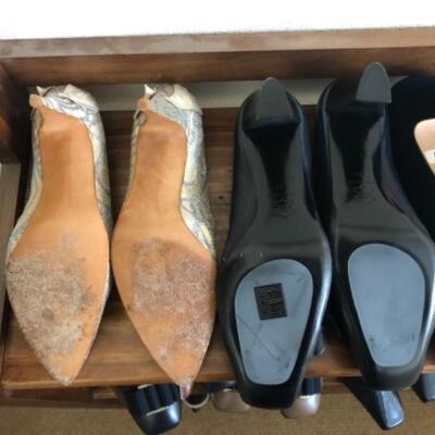 Lot 57U. Four pairs (3 new), size 10, Russell Bromley, Stuart, Weitzman, Paul Costelloe and 2 Nina.