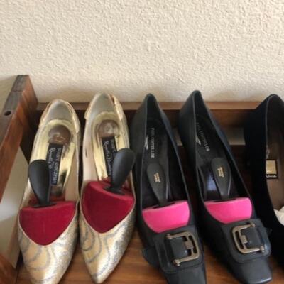 Lot 57U. Four pairs (3 new), size 10, Russell Bromley, Stuart, Weitzman, Paul Costelloe and 2 Nina.