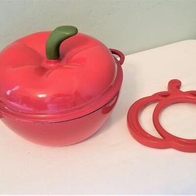 Lot #105 Techniques Enamel Casserole in the form of a Tomato