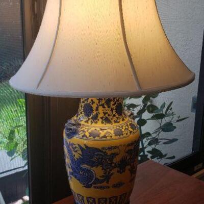 Yellow and Blue Oriental Lamp Lot