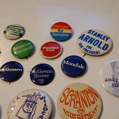 Lot #375: Assortment of Vintage Political Buttons