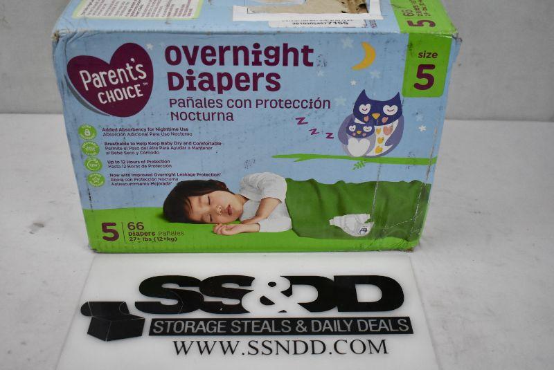 parents choice overnight diapers size 5
