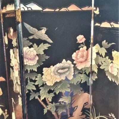 Lot #111 Contemporary black Lacquer Room Divider - Asian Styling