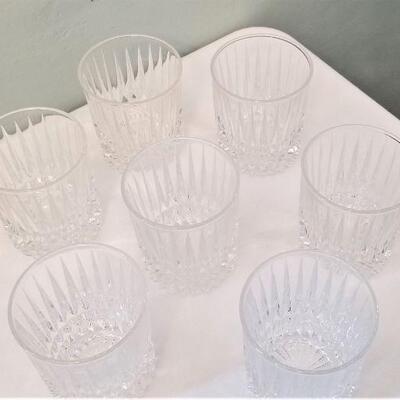 Lot #117  Set of 7 Crystal Rocks Glasses