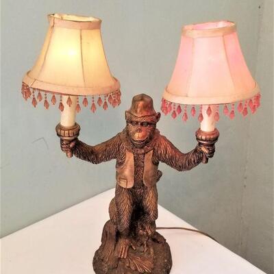 Lot #121  Contemporary Table Lamp in the form of a Monkey - 2 armed light