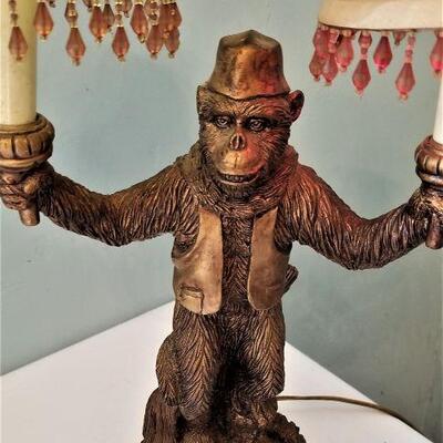 Lot #121  Contemporary Table Lamp in the form of a Monkey - 2 armed light