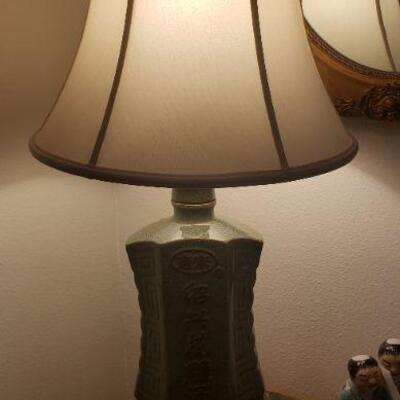 Green Oriental Lamp Lot