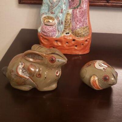 Rabbit/Frog Pottery Lot
