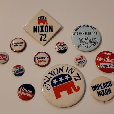 Lot #382: Vintage RICHARD NIXON Political Buttons