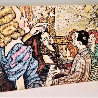 Lot #125  Oil on Canvas "Parlor Business" 2009