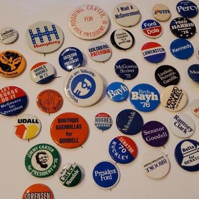 Lot #387: Large Assortment of Political Vintage Buttons
