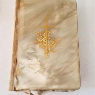 Lot #126  Antique Celluloid Praybook and Selection of Rosaries and prayer bracelets