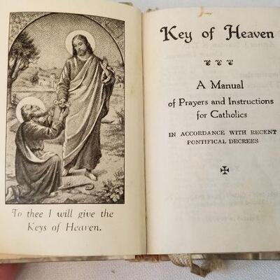 Lot #126  Antique Celluloid Praybook and Selection of Rosaries and prayer bracelets