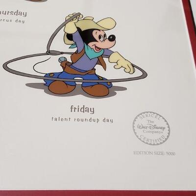 Lot 399: Mickey Mouse Club Print with Certificate of Authenticity 