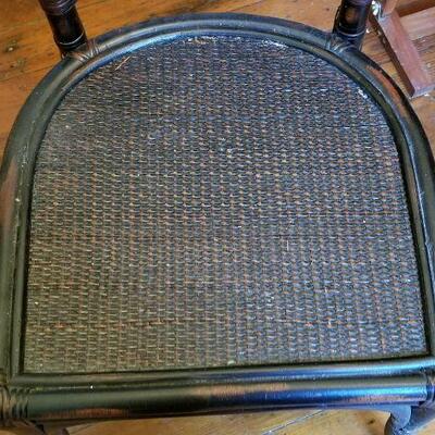 Lot #137  Pair of Asian Style Rattan Side Chairs