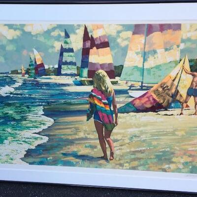 HOWARD BEHRENS Signed 6/250 Rare Large Serigraph 40x28