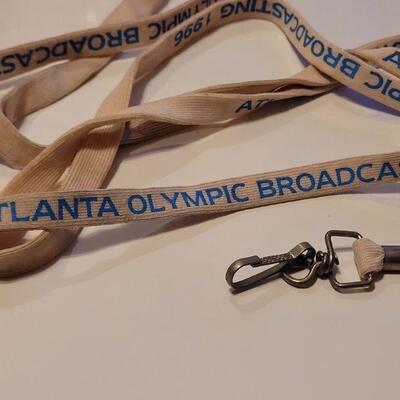 Lot #430: (2) 1996 ATLANTA OLYMPIC BROADCASTING Media Lanyards 