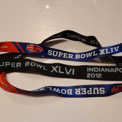 Lot #431: (2) NFL Super Bowl Ticket LANYARDS