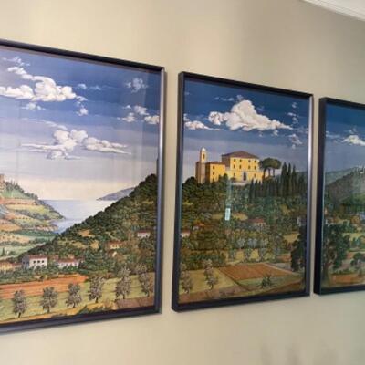 E - 525: Set of 3 Prints by Italian Artist Savina Tavano Amodeo 