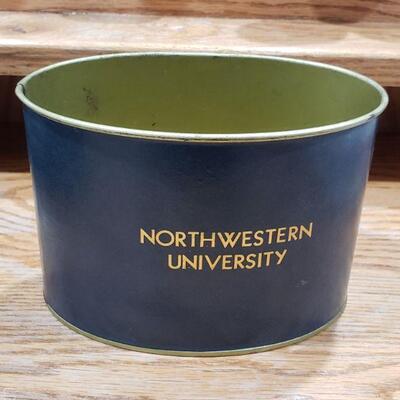 Lot 434: Vintage Northwestern University Desk Top Tin