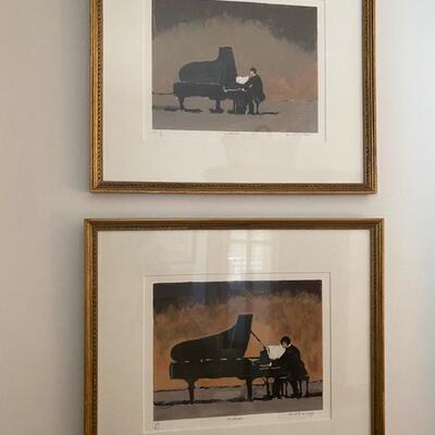 I - 727 A Pair of SIGNED & NUMBERED Litho  by Frederick Mc Duff 1931-2011