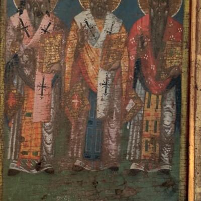 H - 548: Greek Orthodox  Art Painted on Wood 