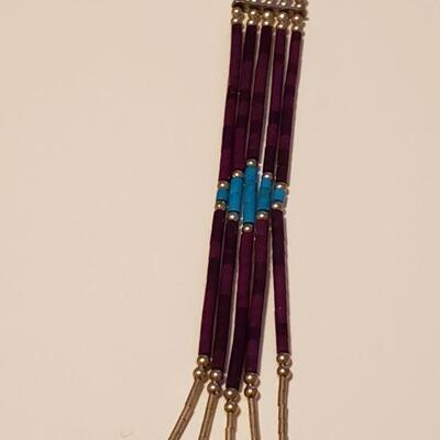 Lot 447: Navajo Liquid Silver Beads Necklace 
