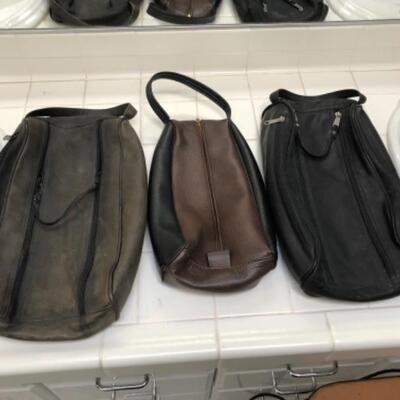 Lot 68U. Large selection of cross-body bags, passport cases, Leather cosmetic cases--$45