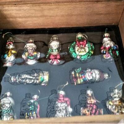 Lot #147  Set of Thomas Paccione Mercury Glass Christmas Ornaments - 2002