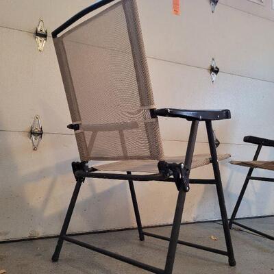 Lot #475: (2) Folding Chairs Outdoor Style
