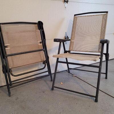 Lot #475: (2) Folding Chairs Outdoor Style