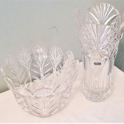 Lot #153  G. Durand Crystal Vase and Nice Crystal Bowl - 2 piece lot