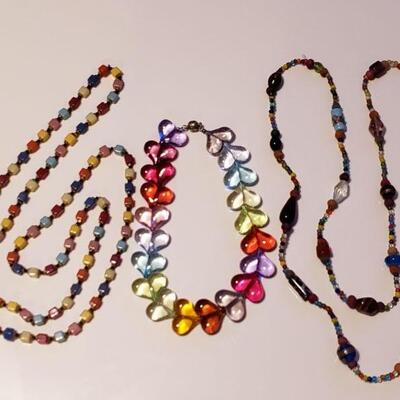 Lot 489:  Vintage Beaded Necklaces