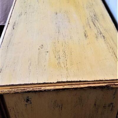 Lot #156  Antique 3 drawer dresser - solid wood