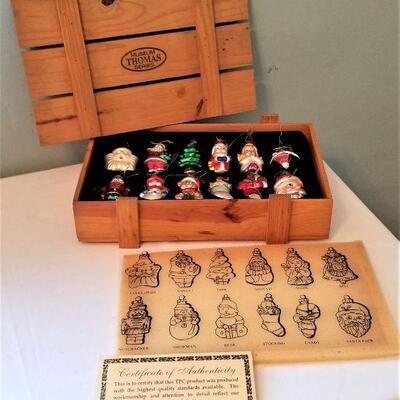 Lot #158  Thomas Paccione Christmas Ornaments - 2 identical boxes
