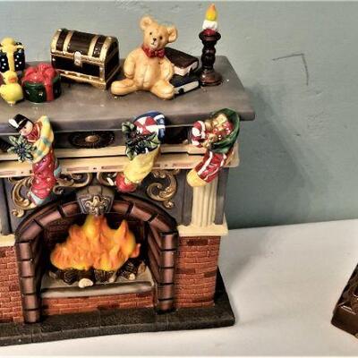 Lot #160  Three piece porcelain Christmas Scene in box