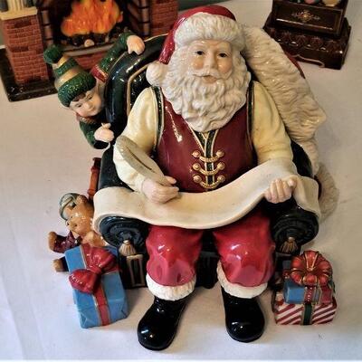 Lot #160  Three piece porcelain Christmas Scene in box