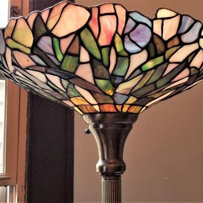 Lot #166 Contemporary Tiffany Style Floor Lamp