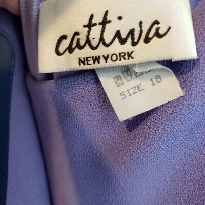 Lot 520: Layered Purple Dress 2 Pieces (Tank Dress with See Through Jacket)
