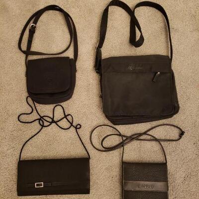 Lot 553: Black Purse lot (Guess, CK, Espirit)