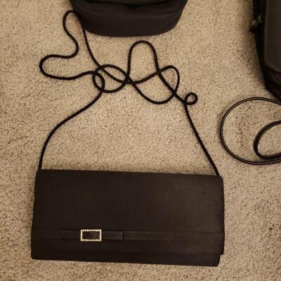 Lot 553: Black Purse lot (Guess, CK, Espirit)