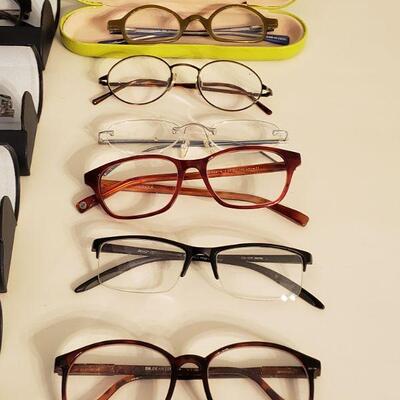 Lot 564: Eye Glasses lot (5 pairs of Warby Parker Prescription & 5 Magnifiers/Cheaters shown in pics)